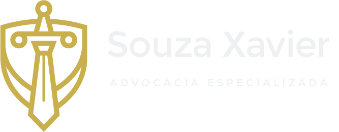 Logo Souza Xavier Advocacia na Vertical - Branco